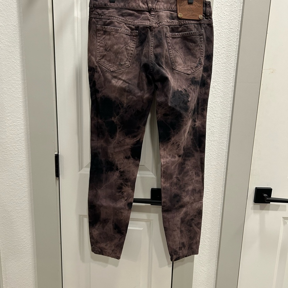 Dolce & Gabbana Brown Bleached Tie Dye Elegant Brown Cotton Jean Joggers 28 - Picture 8 of 13
